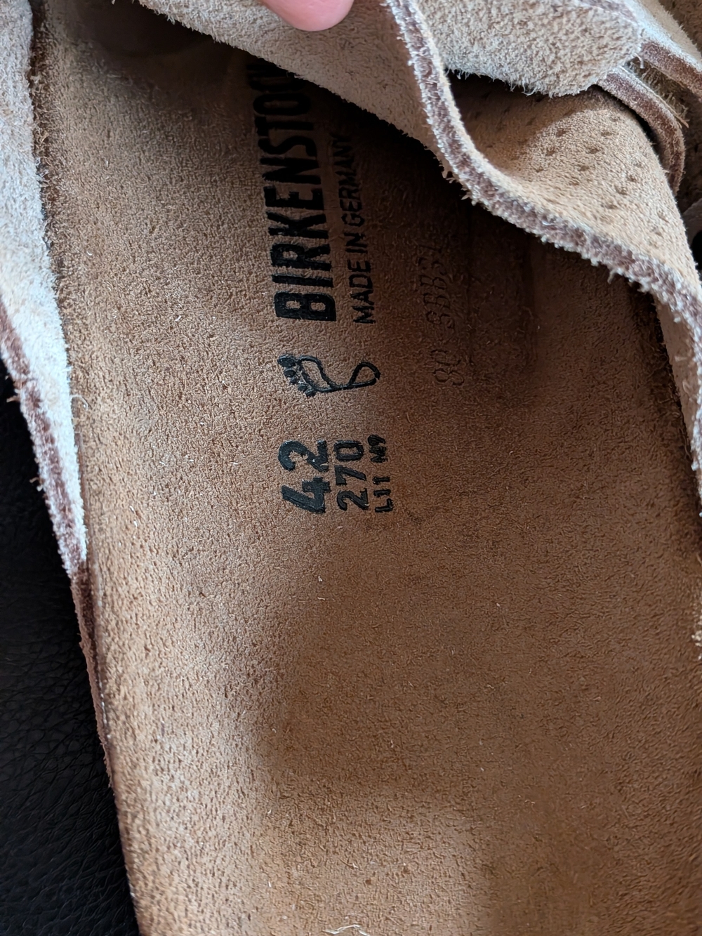 New With Tags  Birkenstock Kyoto Suede Slide Sandal in Beige Sz 10 - Picture 5 of 7